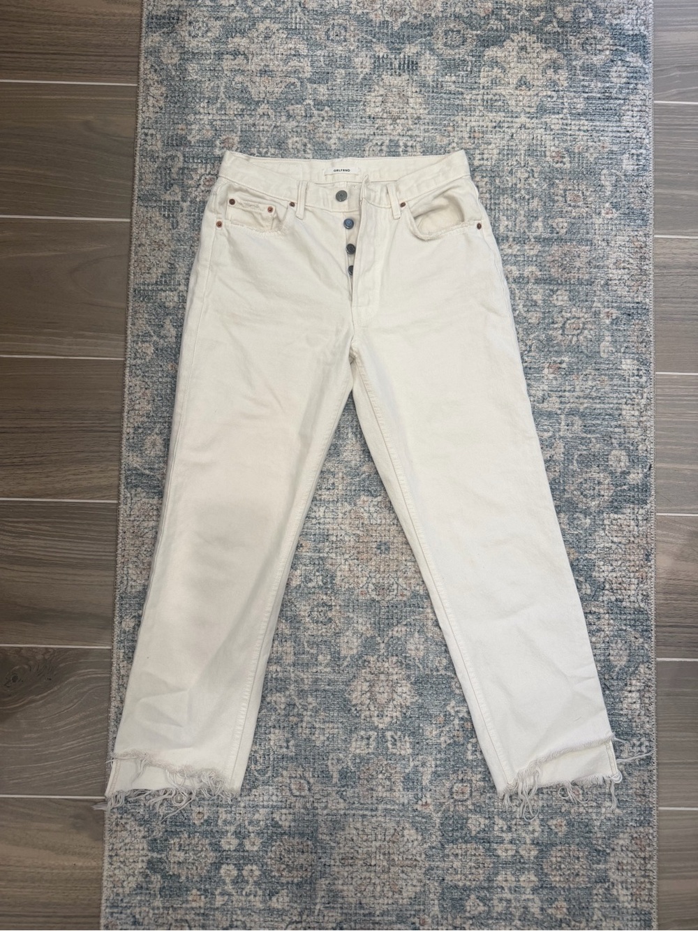 GRLFRND Helena Super High Rise Jeans | White | Size 26